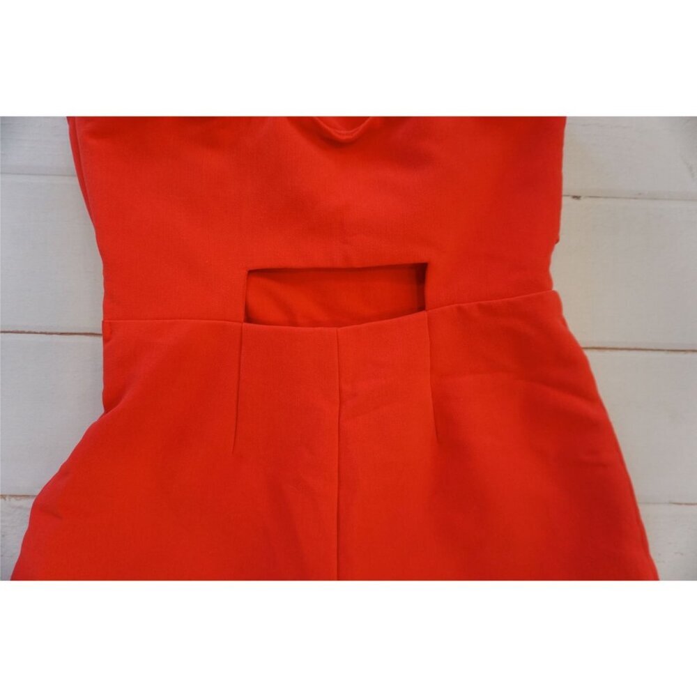 Parvenue Red Strapless Bow Jumpsuit - Size M - Picture 10 of 12